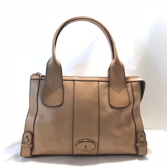 Fossil Vintage Re-Issue Camel Leather Satchel - Picture 2 of 7
